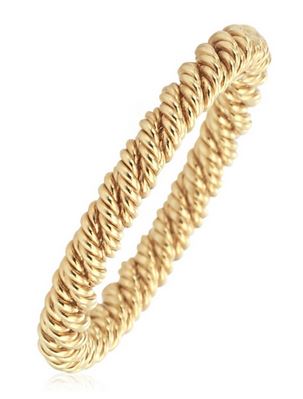 Twisted Guard Band in 18k Yellow Gold
