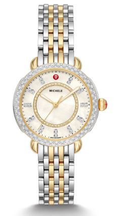Michele Sidney Classic Two-Tone Diamond Complete Watch