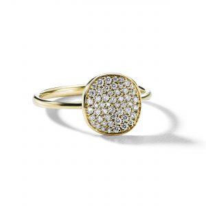 Ippolita Stardust Small Flower Pave Diamond Disc Ring RINGS Bailey's Fine Jewelry