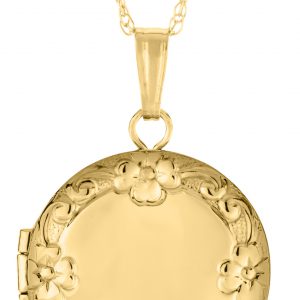 Bailey’s Children’s Collection Round Floral Locket Necklace NECKLACE Bailey's Fine Jewelry
