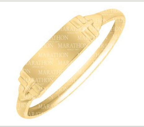 Bailey's Children's Collection Gold Embossed Rectangle Ring
