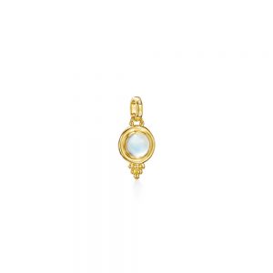 Temple St Clair Classic Temple Pendant in Blue Moonstone ENHANCER Bailey's Fine Jewelry