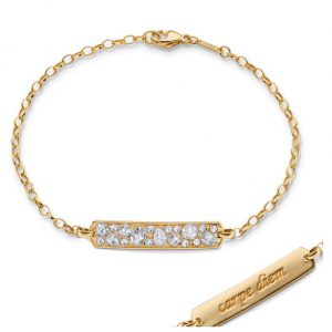 Monica Rich Kosann Rosecut Diamond “Carpe Diem” Petite Poesy Bracelet BRACELET Bailey's Fine Jewelry