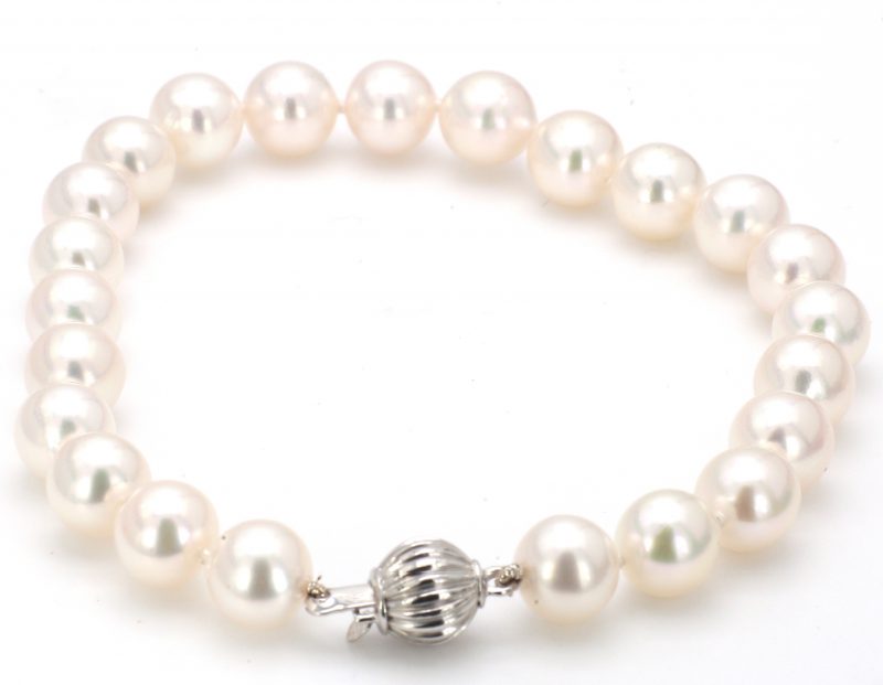 Cultured Pearl Bracelet with White Gold Clasp