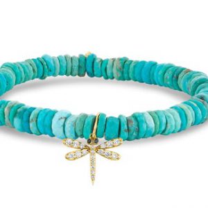 Sydney Evan Dragonfly Turquoise Stretch Bracelet BRACELET Bailey's Fine Jewelry