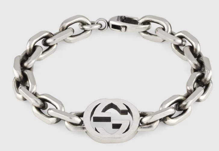 Gucci Interlocking G Large Silver Bracelet