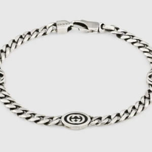 Gucci Interlocking G Silver Station Chain Bracelet BRACELET Bailey's Fine Jewelry