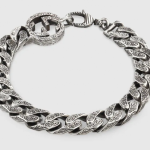 Gucci Interlocking G Paisley Silver Bracelet BRACELET Bailey's Fine Jewelry