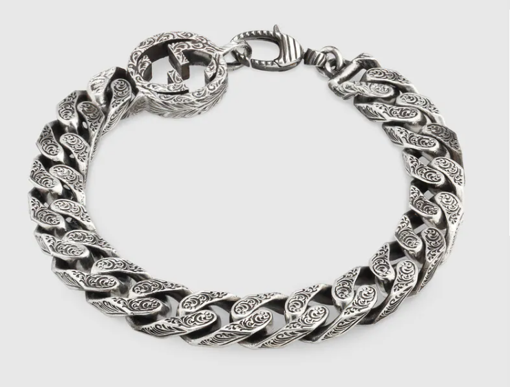 Gucci Interlocking G Paisley Silver Bracelet