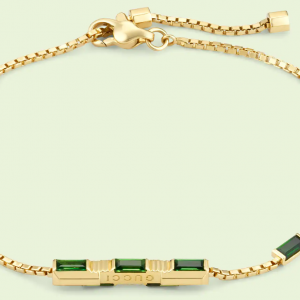 Gucci Link To Love Green Tourmaline 18K Yellow Gold Bracelet BRACELET Bailey's Fine Jewelry