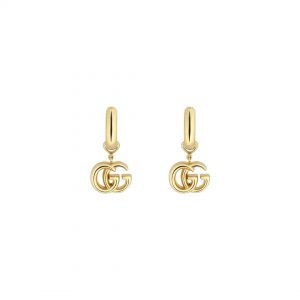 Gucci GG Running 18K Yellow Gold Hoop Earrings EARRING Bailey's Fine Jewelry