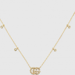 Gucci GG Running 18kt Yellow Gold Station Necklace NECKLACE Bailey's Fine Jewelry