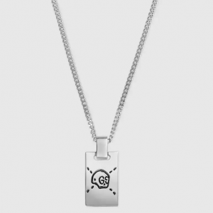 Gucci Ghost Silver Tag Necklace NECKLACE Bailey's Fine Jewelry