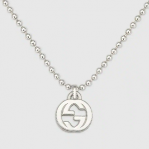 Gucci Interlocking G Pendant Shiny Silver Necklace NECKLACE Bailey's Fine Jewelry
