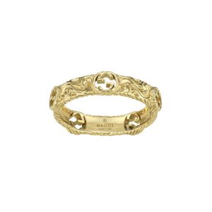 Gucci Interlocking G 18K Gold Band Ring RINGS Bailey's Fine Jewelry