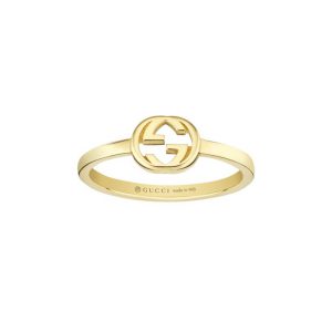 Gucci Interlocking G 18k Yellow Gold Ring RINGS Bailey's Fine Jewelry