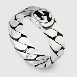 Gucci Interlocking G Silver Band Ring RINGS Bailey's Fine Jewelry