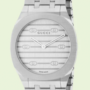 Gucci 25H 30mm Silver Steel Watch WATCH Bailey's Fine Jewelry