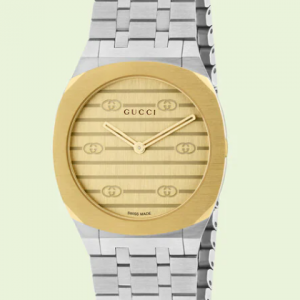 Gucci 25H 30mm Golden Brass Watch WATCH Bailey's Fine Jewelry