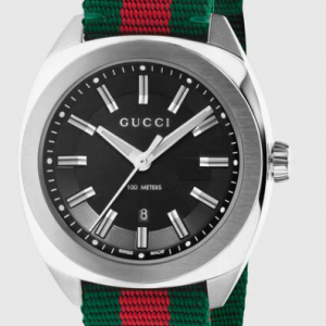 Gucci GG2570 41mm Green and Red Web Nylon Watch WATCH Bailey's Fine Jewelry