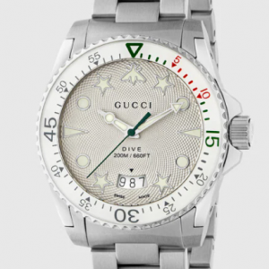 Gucci Dive 40mm White Icon Steel Watch WATCH Bailey's Fine Jewelry
