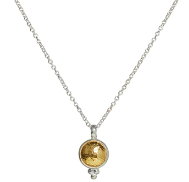 Gurhan 10mm Triple Granulated Amulet Necklace