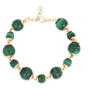 Malachite Bead Gold Bracelet BRACELET Bailey's Fine Jewelry