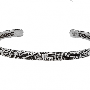 John Varvatos Artisan Woven Silver Cuff Bracelet BRACELET Bailey's Fine Jewelry