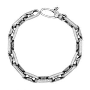 John Varvatos Artisan Distressed Silver Link Bracelet BRACELET Bailey's Fine Jewelry