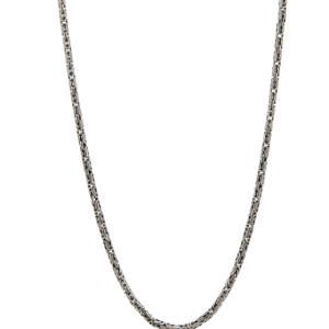John Varvatos Artisan Woven Silver Link Necklace NECKLACE Bailey's Fine Jewelry