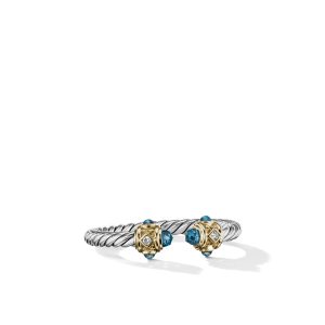 David Yurman Renaissance Ring in Sterling Silver with Hampton Blue Topaz RINGS Bailey's Fine Jewelry